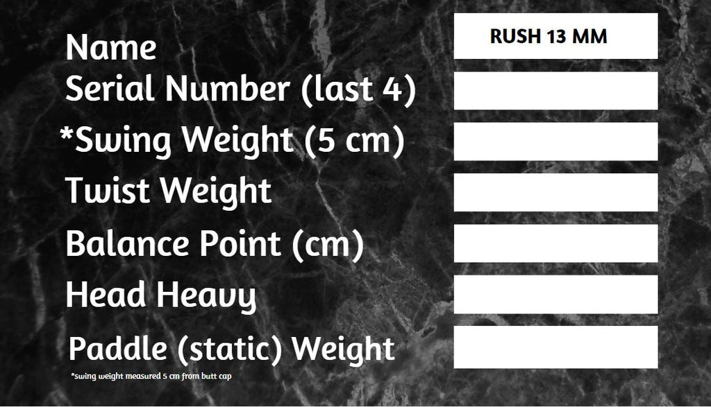 THRIVE RUSH 13 (PINK) Includes Custom Weight Card, Cover, Eraser, and Lead Weights